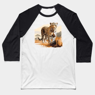 African Leopard Baseball T-Shirt